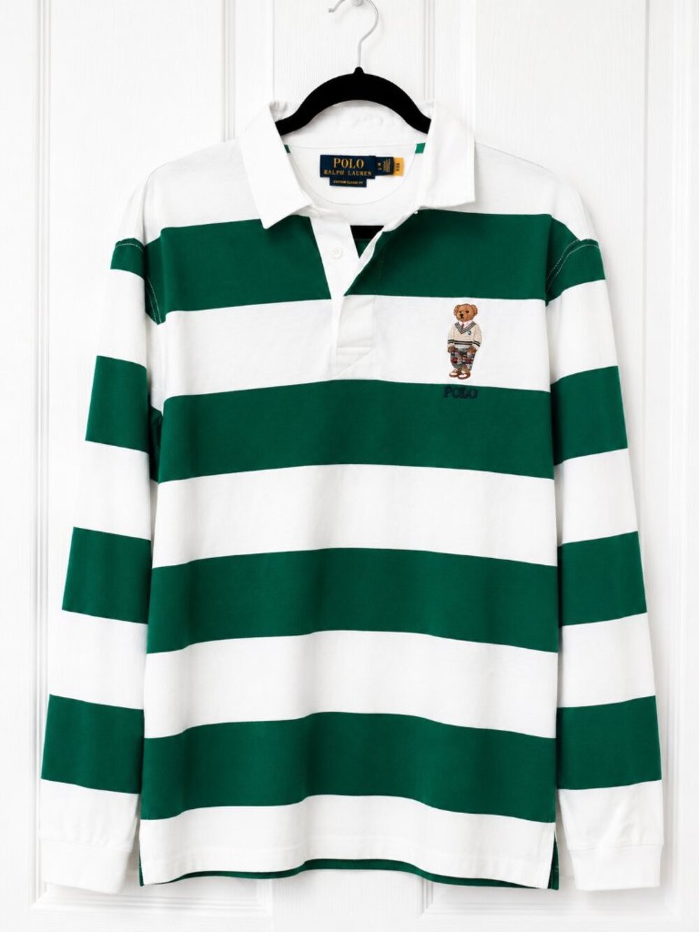 Polo Ralph Lauren Polo Bear Heritage Old Money Shirt Men’s XL Green White Stripe